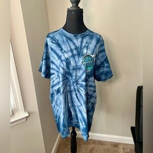 Santa Cruz Skateboards Navy Tie-Dye Tee